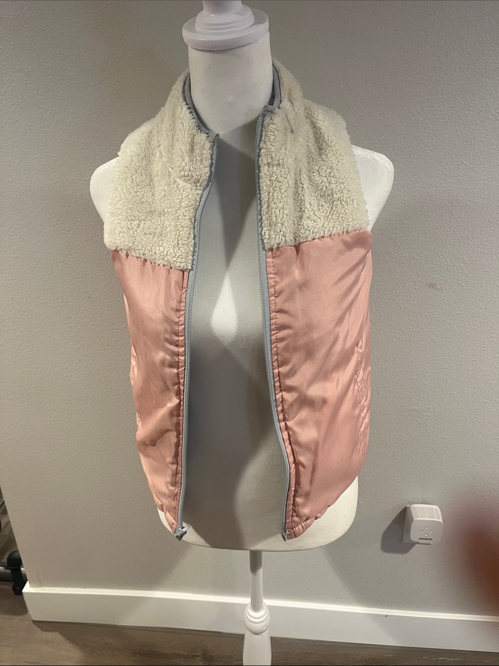 Buffalo David Bitton Pink Shell with Cream Sherpa Vest